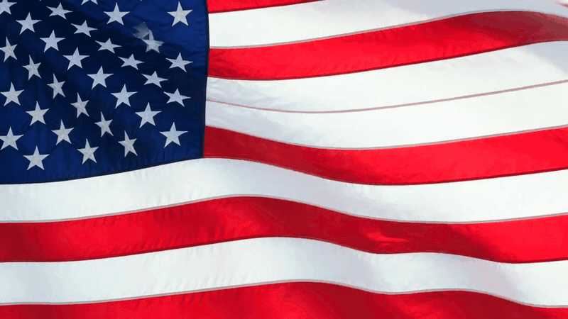 American flag waving
